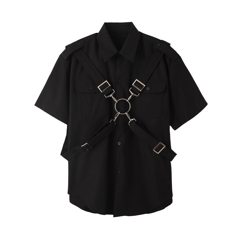 chains Hardcore Short Sleeve Shirt Mens