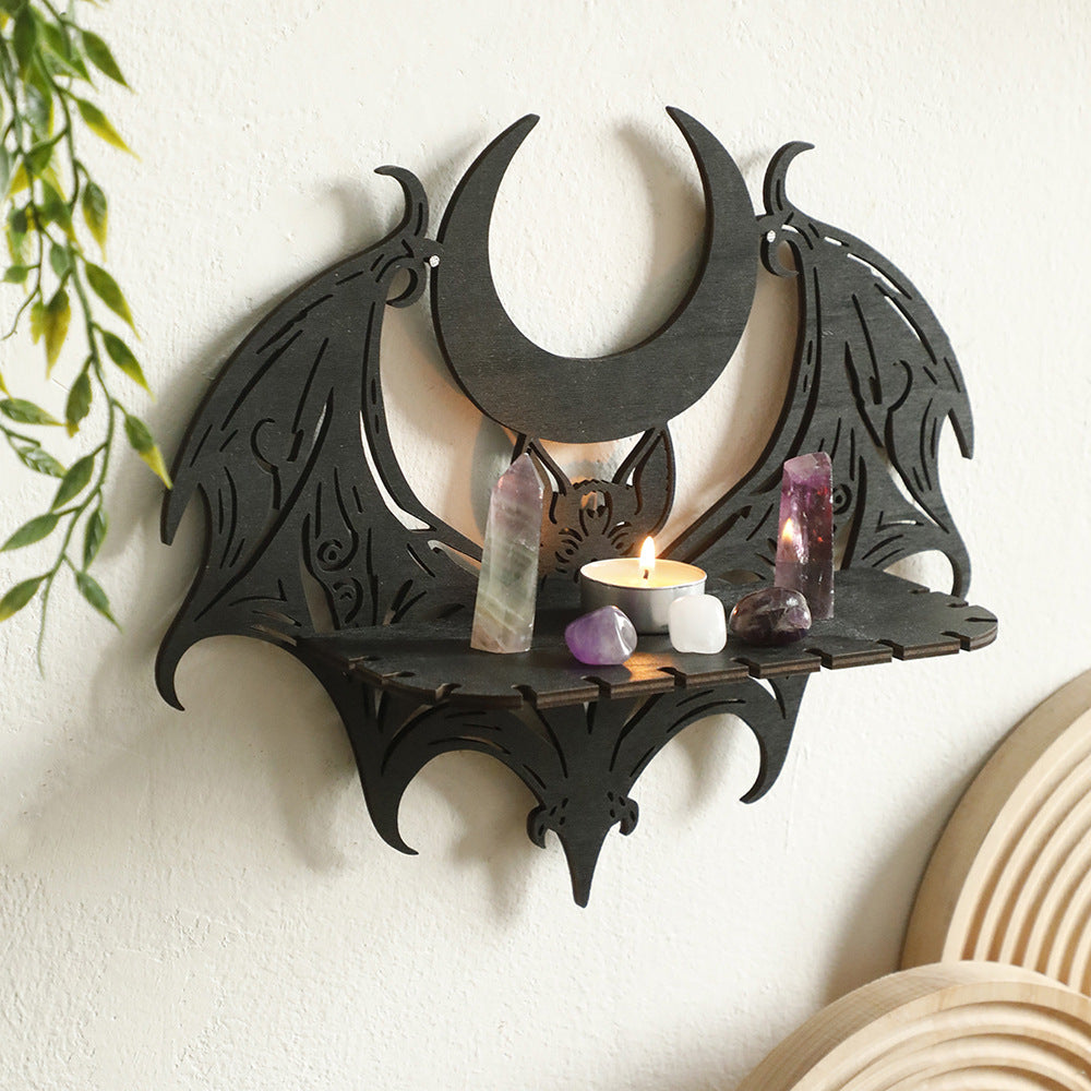 moon Bat Wall Mounted Shelf