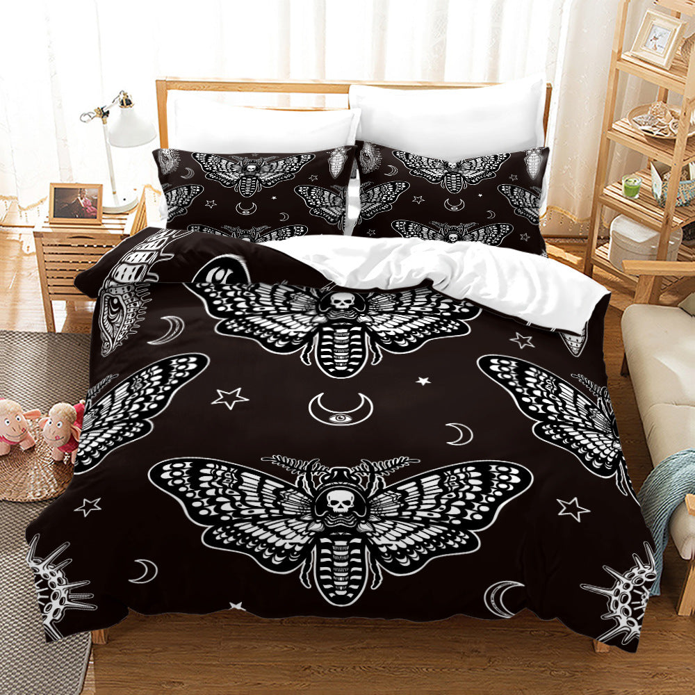 moon and stars astrology Witchy Butterfly Comforter Set gothic