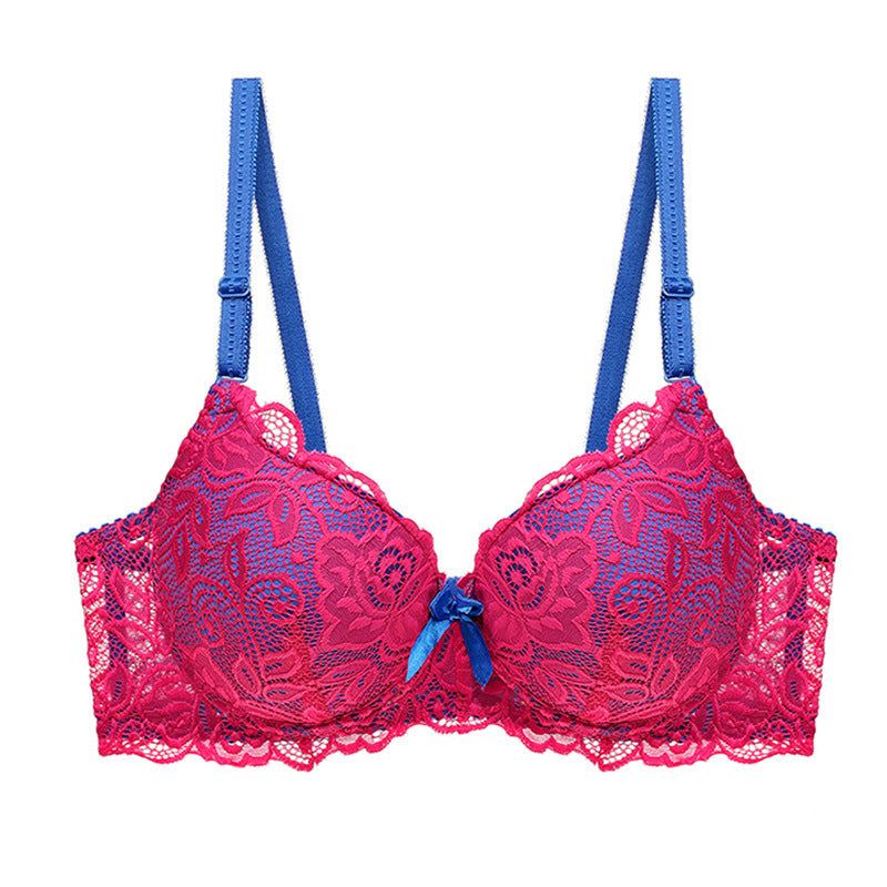 neon Gothic Bra Lace Roses