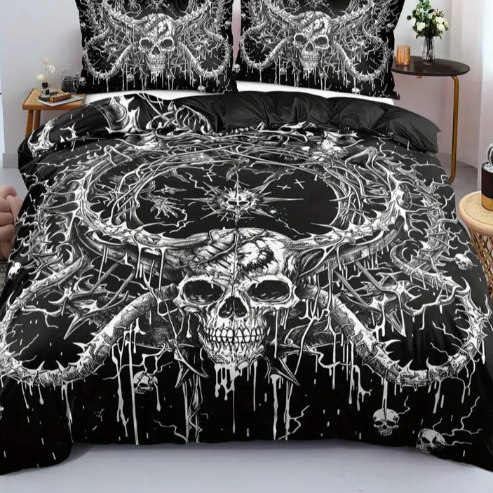 pirate Octopus Skull Quilt Cover Set