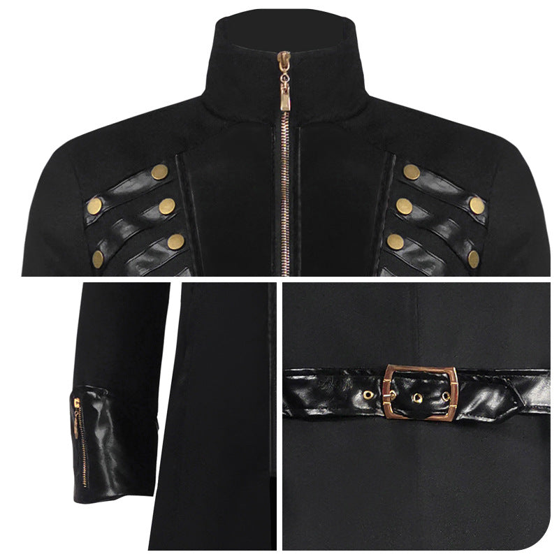 punk Black Gothic Victorian Coat