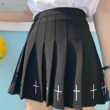 Cross Goth Pleated Skirt