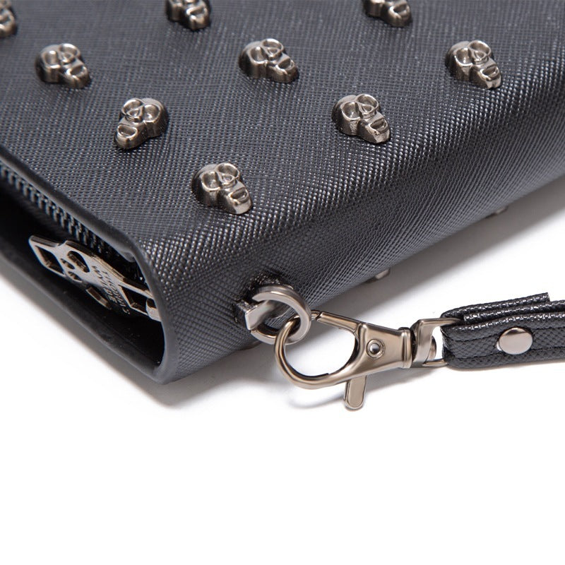 punk Black Skull Wallet Clutch
