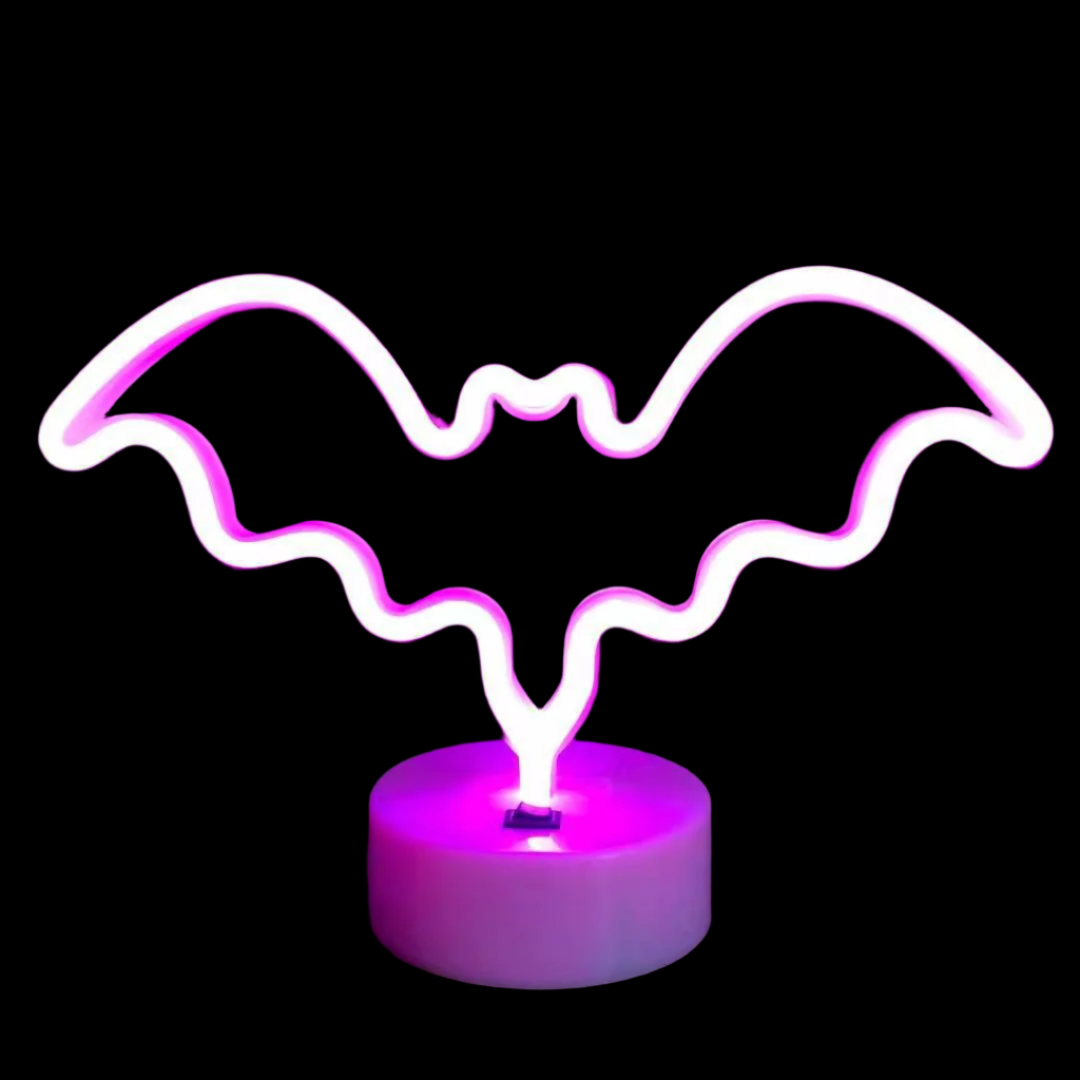 purple Bat Neon Light LED