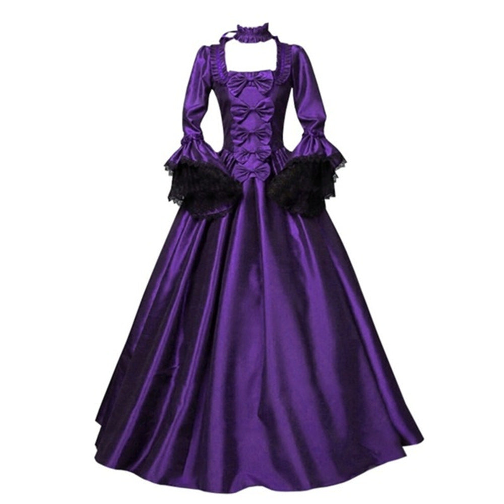 purple Medieval Goth Dress