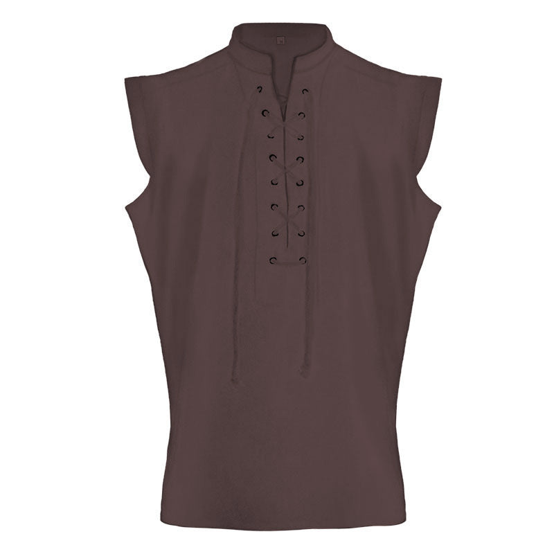 cord Black Short Sleeve Shirt for Men