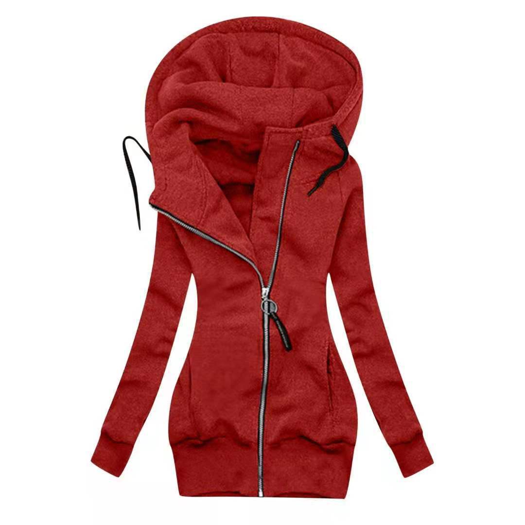 red Goth Zip Up Hoodie