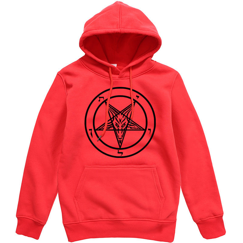 red Pentagram Hoodie for Men