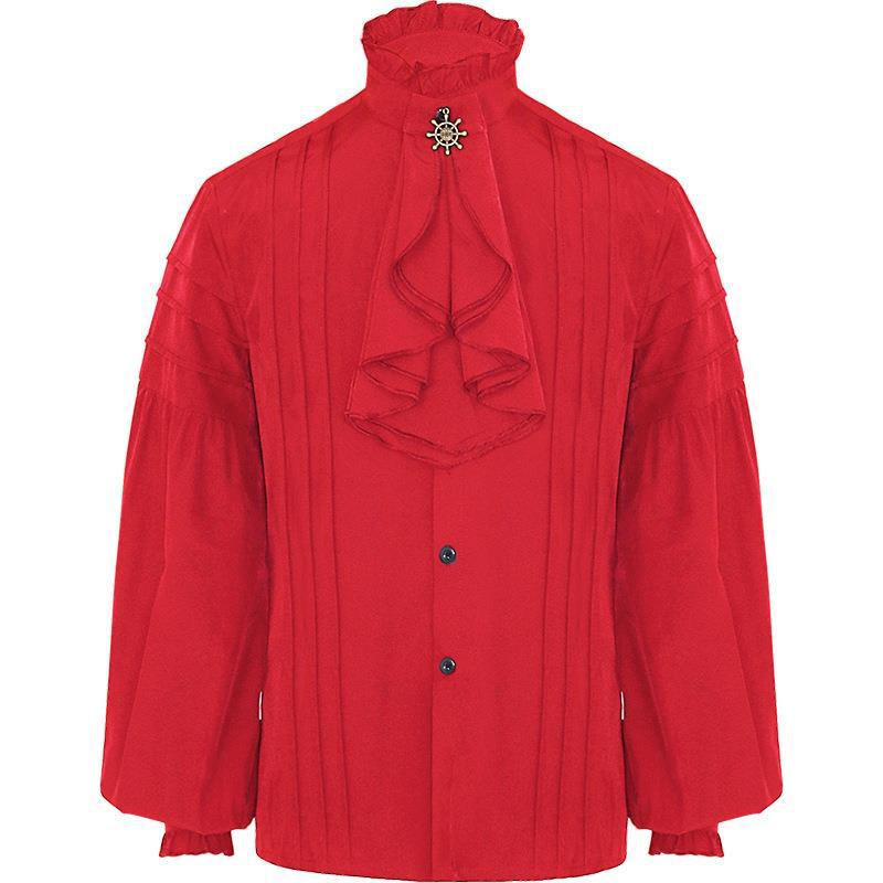 red Pirate Shirt Mens