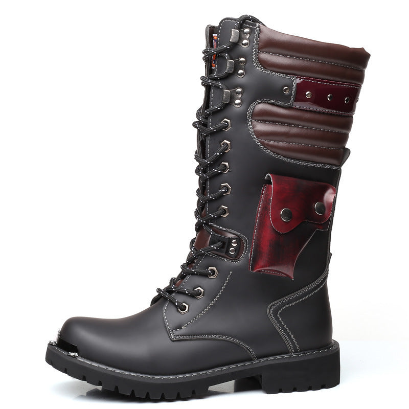red Steampunk Boots for Men