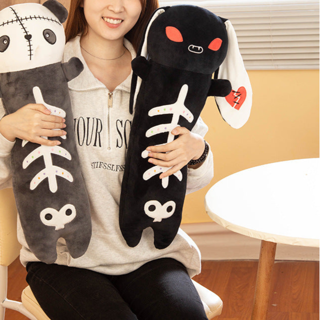 red eyes Goth Black Rabbit Plush