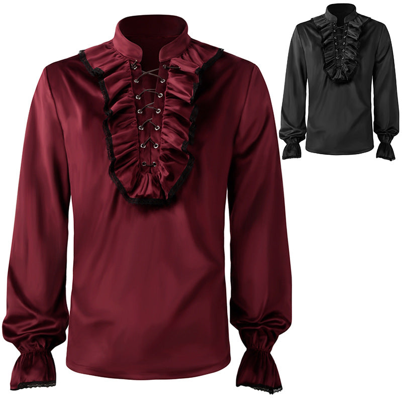 ruffle Mens Gothic Dress Shirt