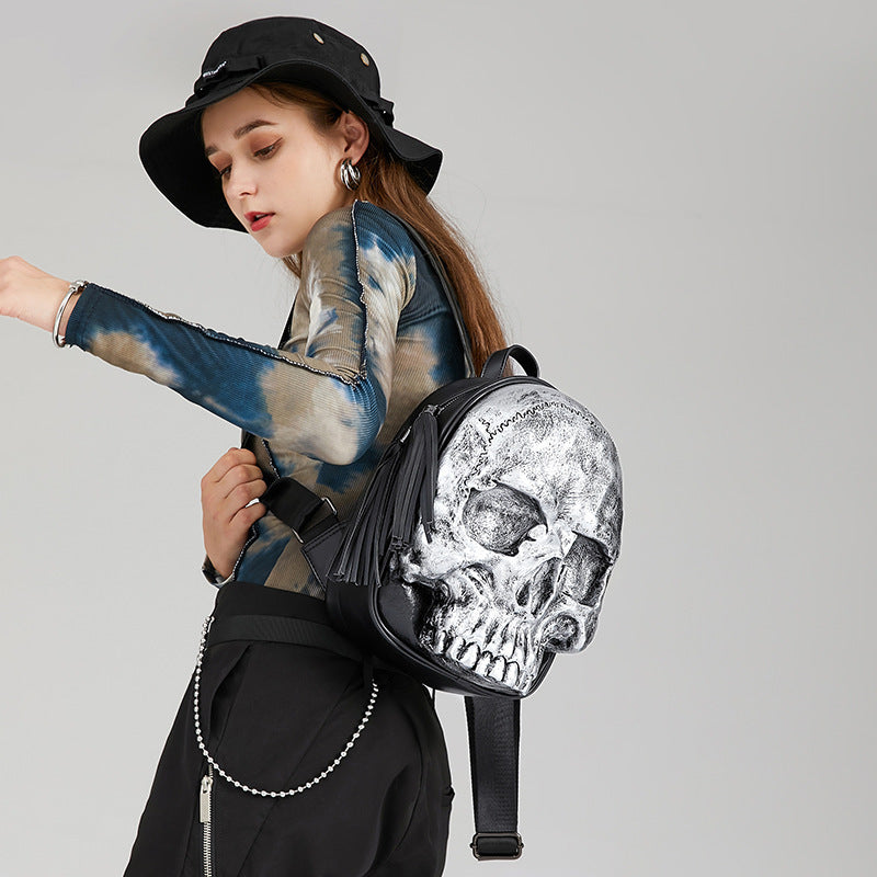 3D Large Skull Backpack