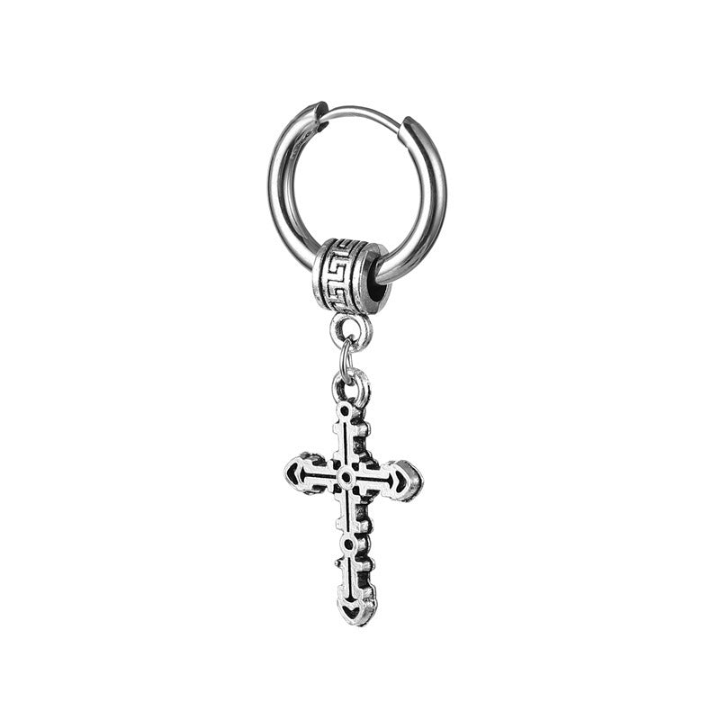 Stainless Steel Cross Earring