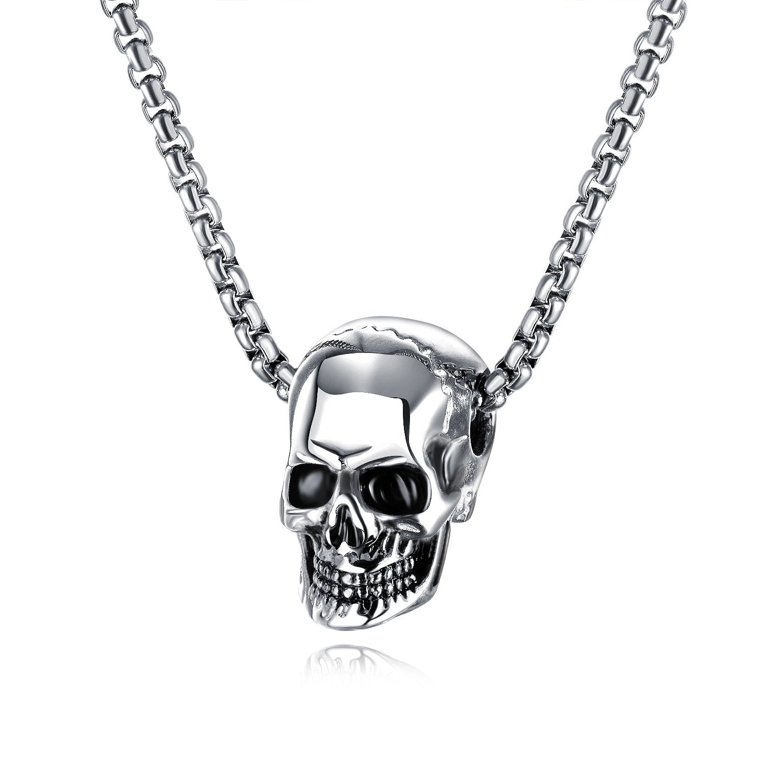 silver Skull Necklace