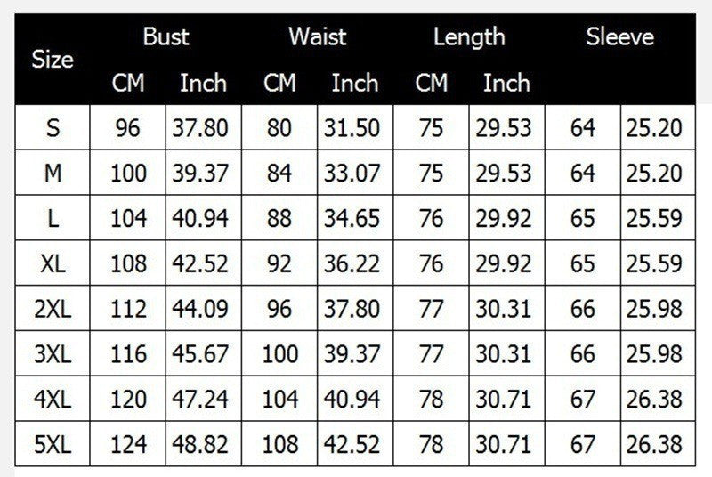 size guide Long Gothic Hooded Jacket