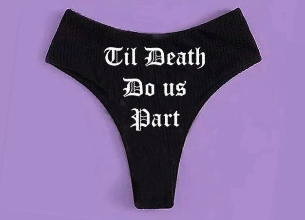 skeleton hand Strapless Gothic Bikini Set