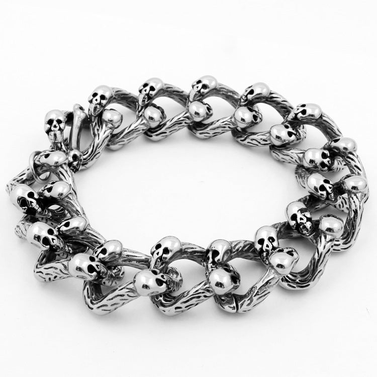 skullMen's Gothic Steel Bracelet