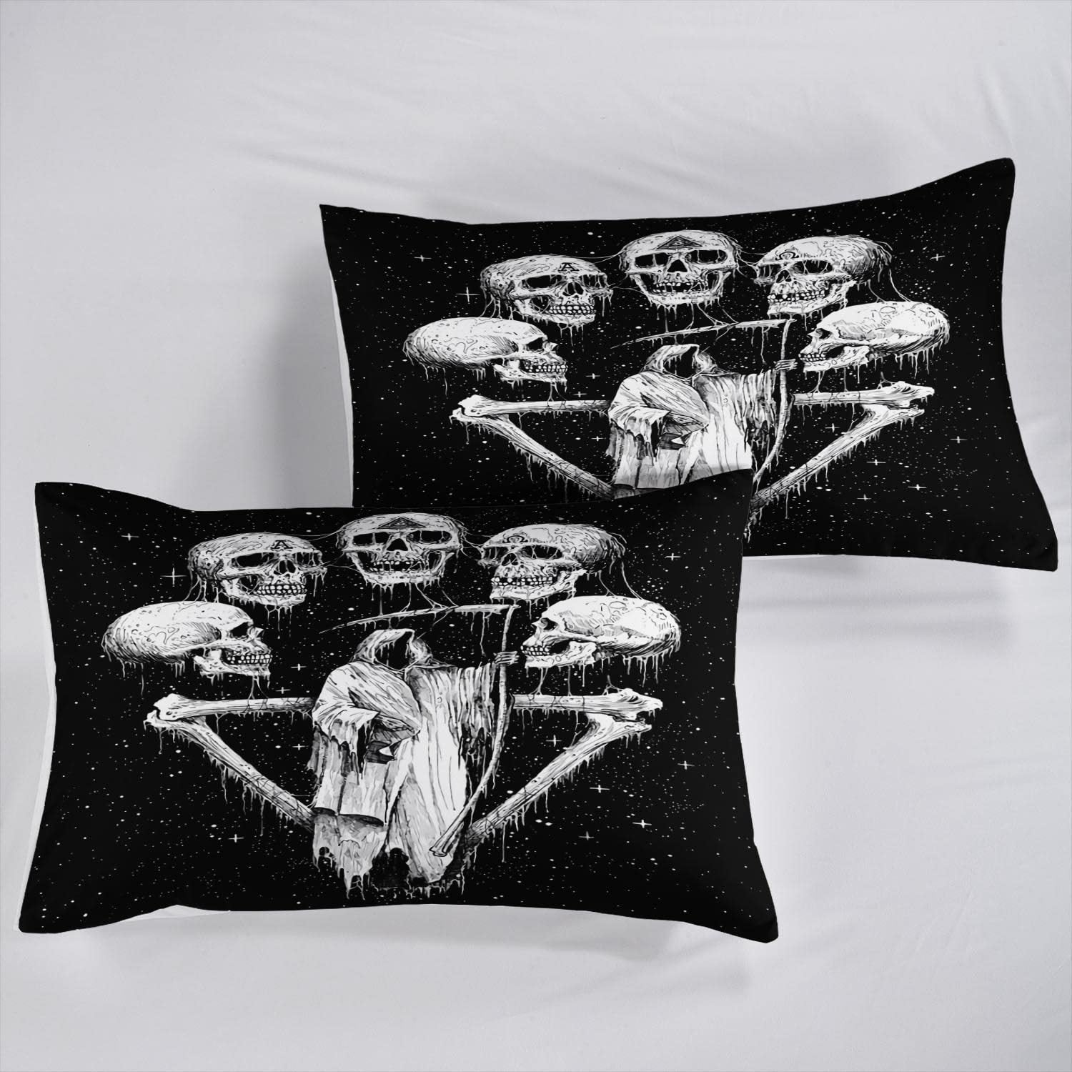 skulls Grim Reaper Bedding Set pillowcases and duvet cover