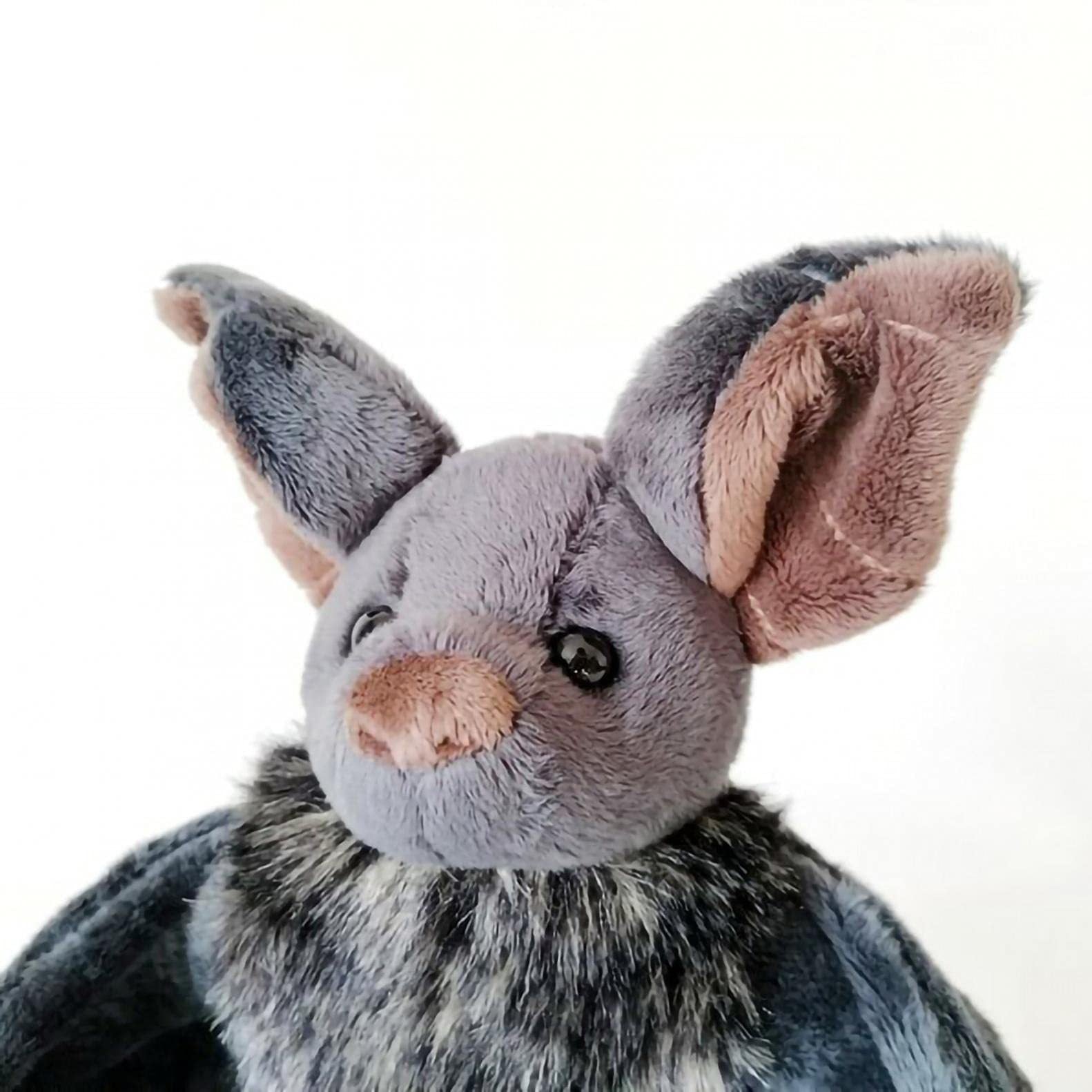 soft Gray Bat Stuffed Animal realistic