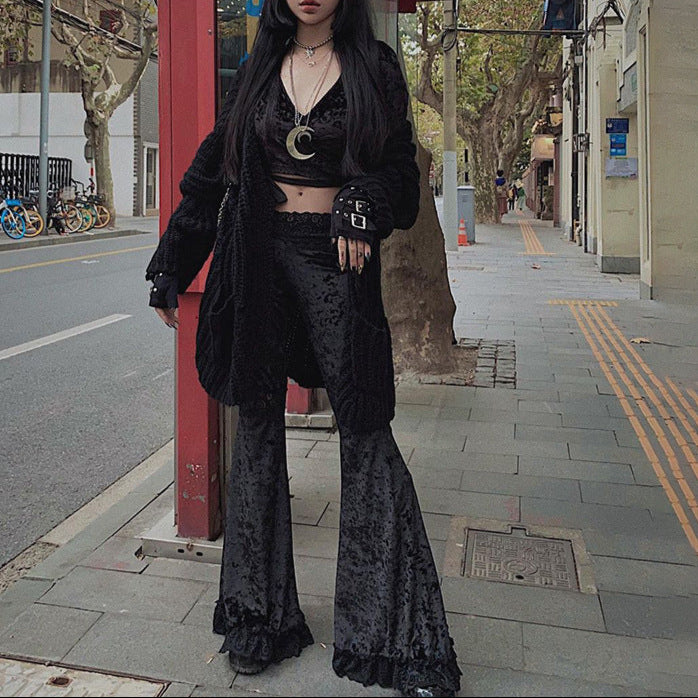 soft Lace Goth Sweatpants for Women