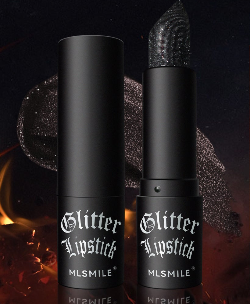 Black Glitter Lipstick Gothic