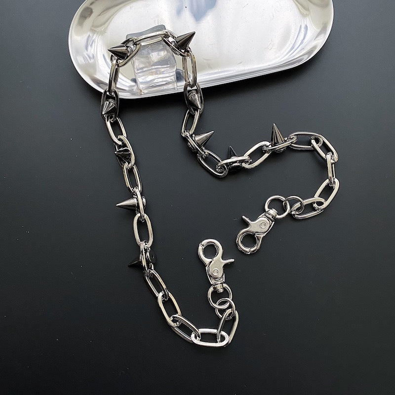 Goth Spike Pants Chain mens