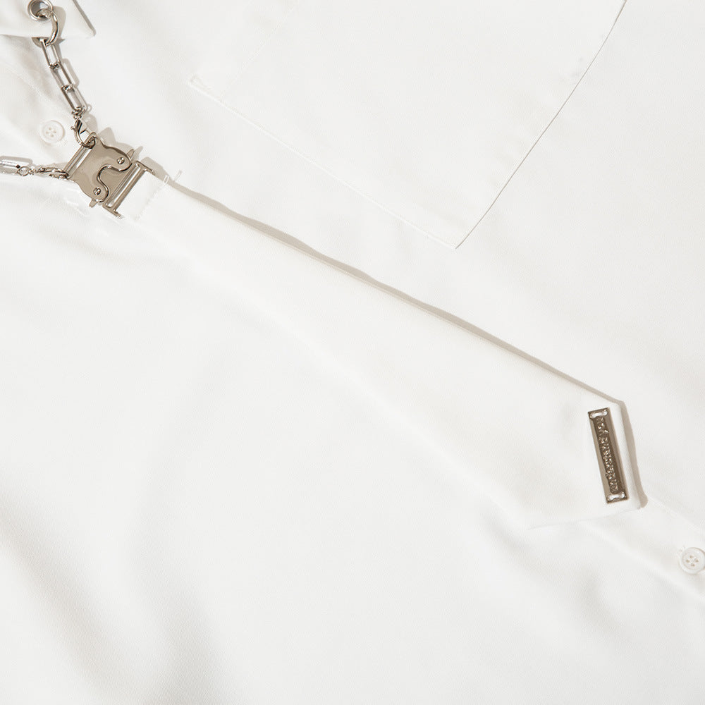 tie White Goth Shirt Mens with Tie