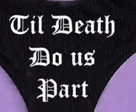 til death do us part Strapless Gothic Bikini Set quote