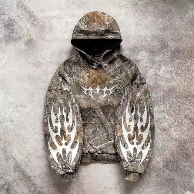 tree Washed Alternative Streetwear Hoodie
