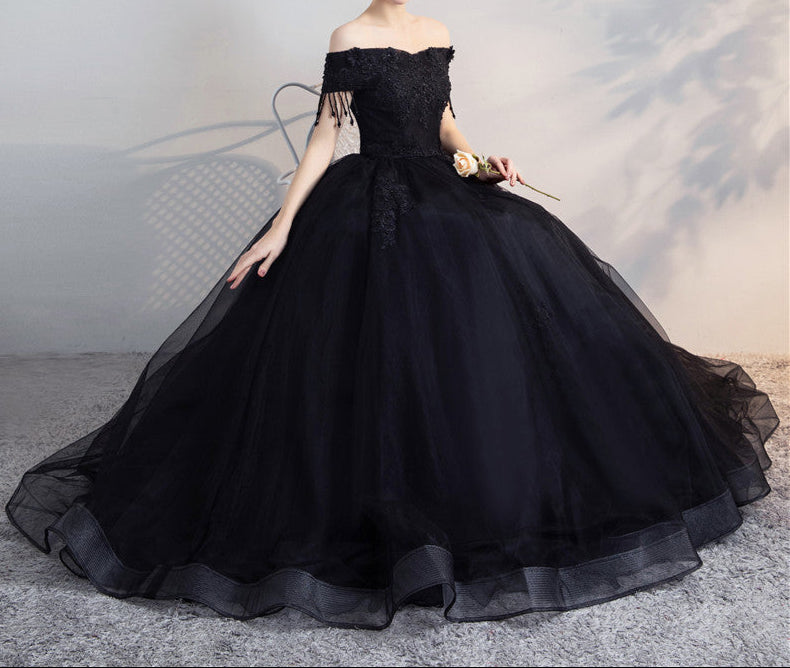 tutu Gothic Formal Dress with Puffy Skirt