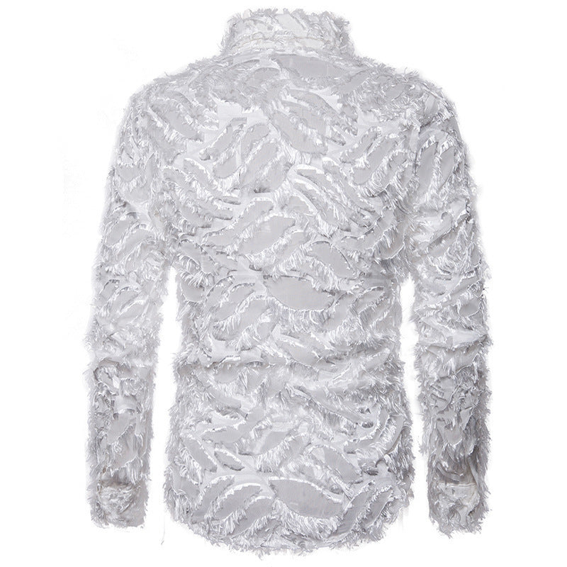 unique Black Feather Shirt for Men