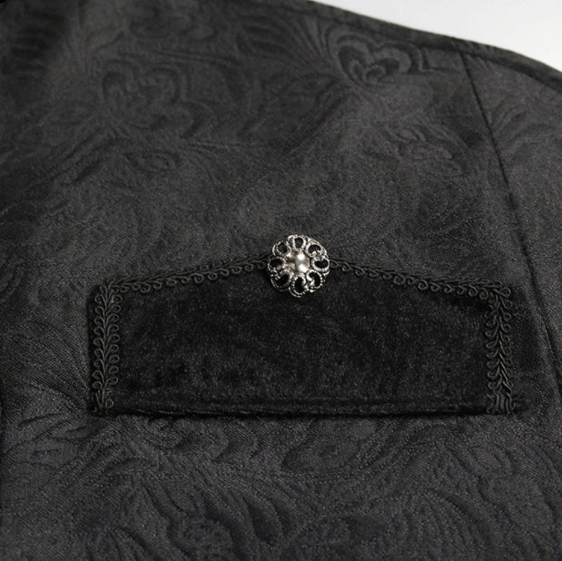 Goth Tuxedo Coat - Medieval Punk Velvet