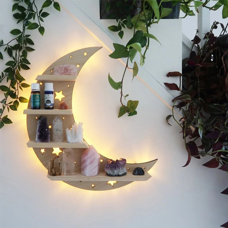 white Crescent Moon Shelf