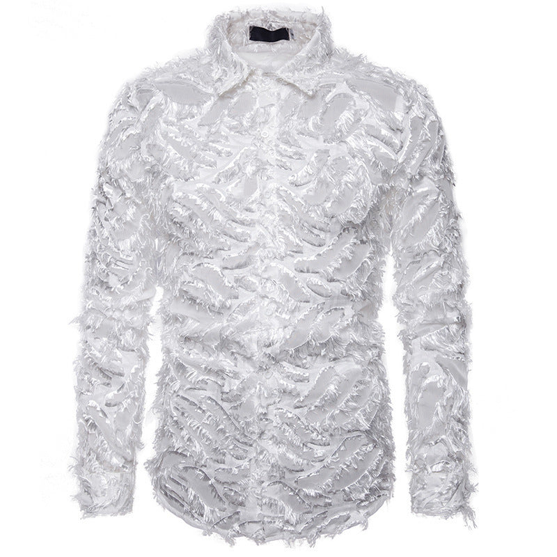 white Feather Shirt for Men