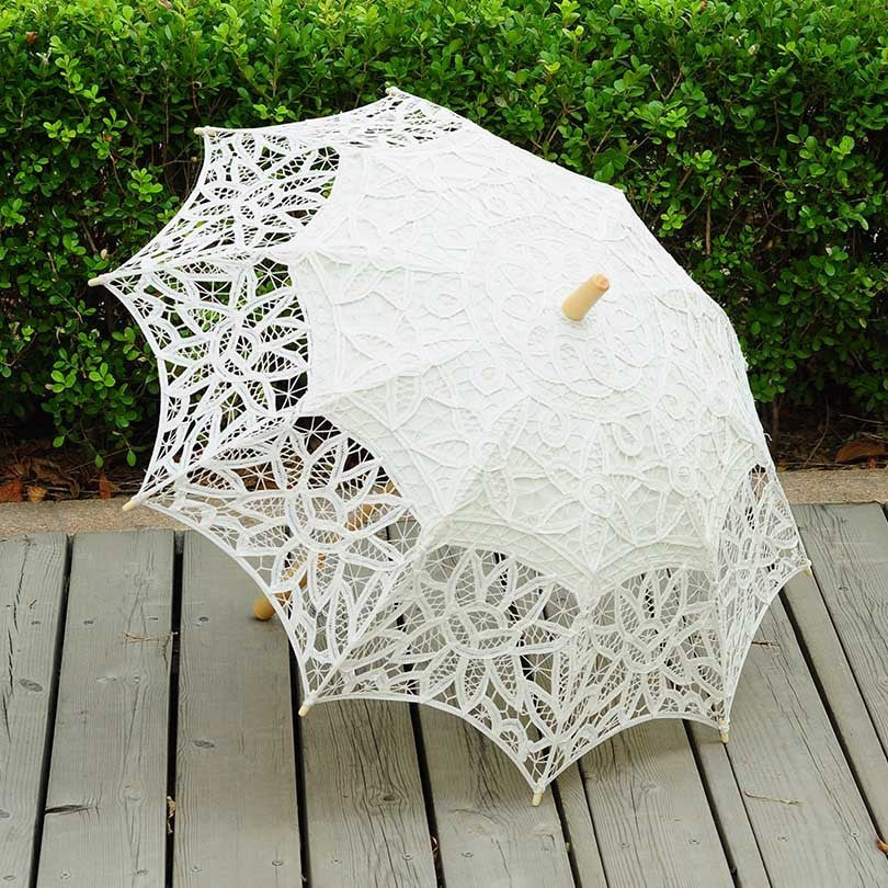 white Gothic Sun Umbrella