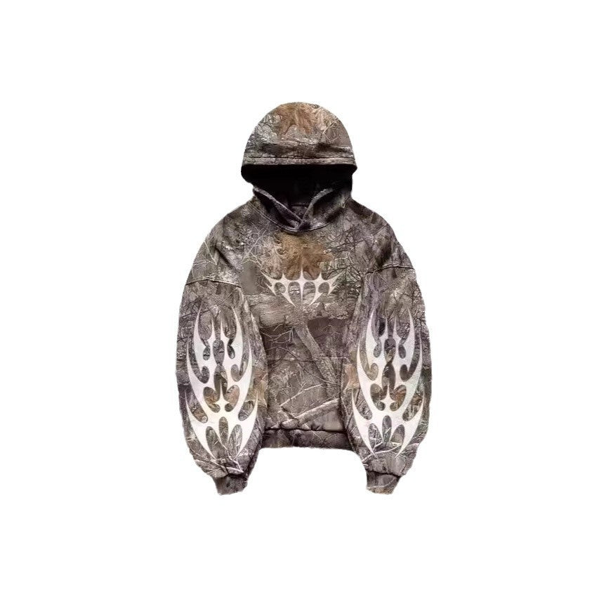 white thorns spikes Washed Alternative Streetwear Hoodie