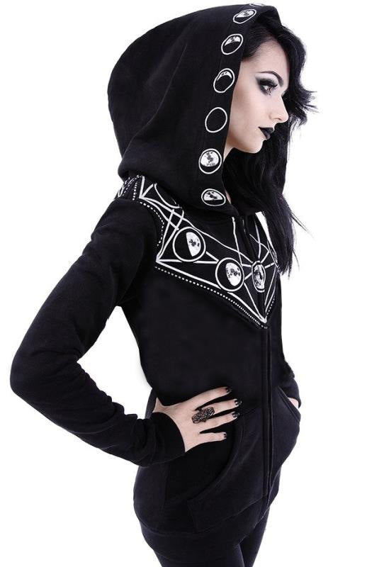 witch Moon Phases Hoodie Jacket
