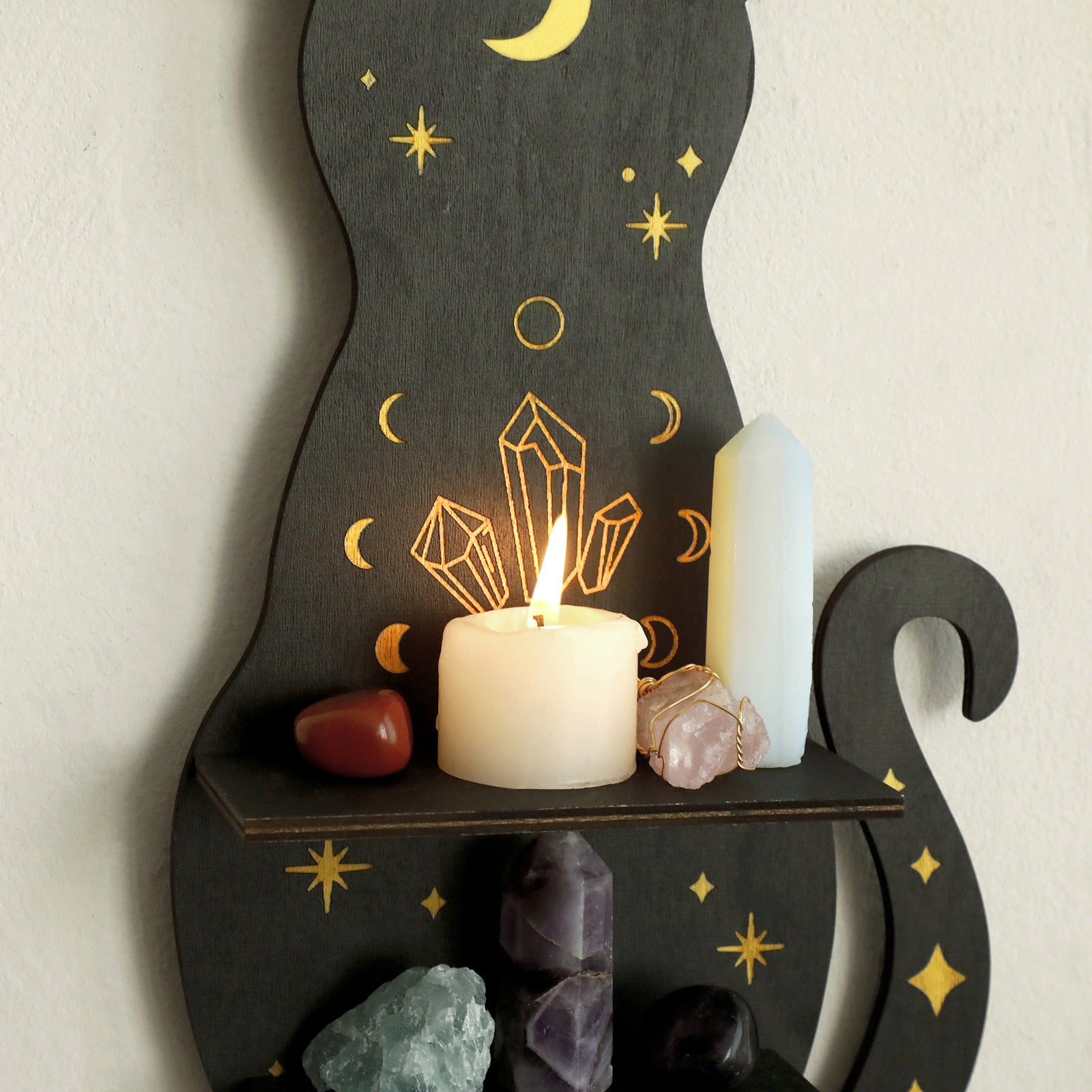 witchy Cat Shaped Shelf