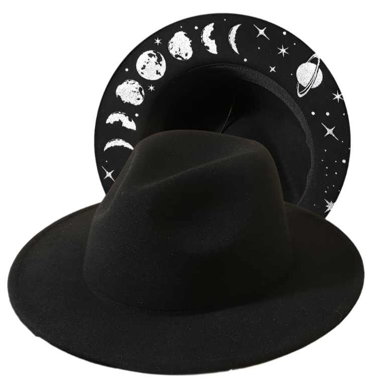 Gothic Sun Hat Witchy Moon