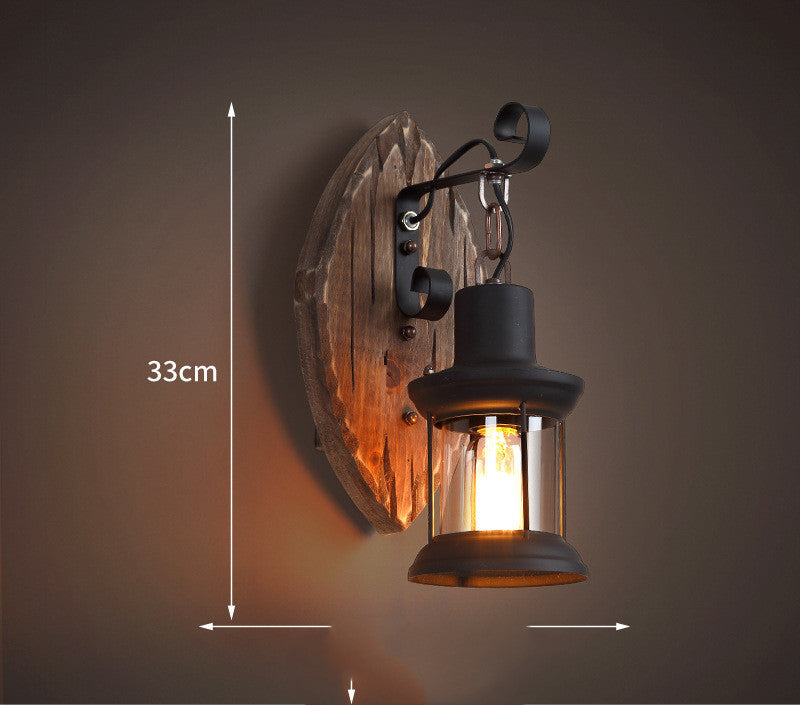 wood Goth Wall Light Fixture