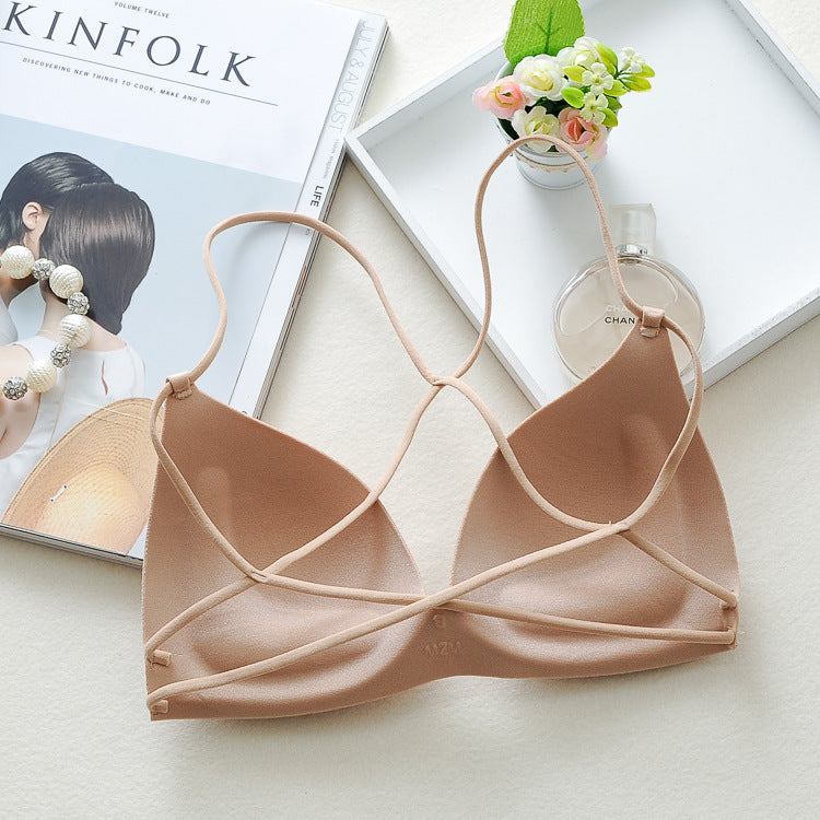 Black Seamless Gothic Bra x back