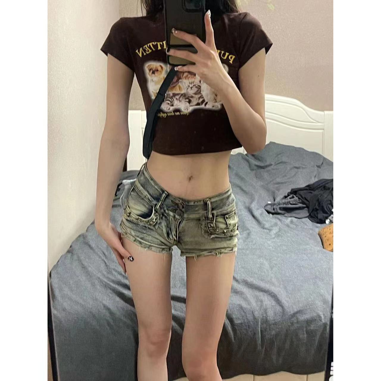 y2k Low Waist Alternative Denim Shorts