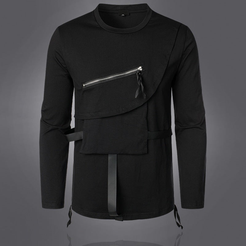 Gothic Top for Men - Long Sleeved zipper