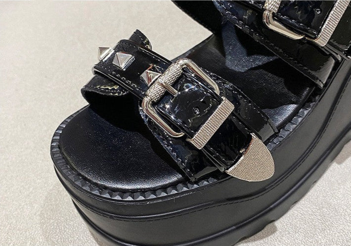 Goth Platform Sandals Womens