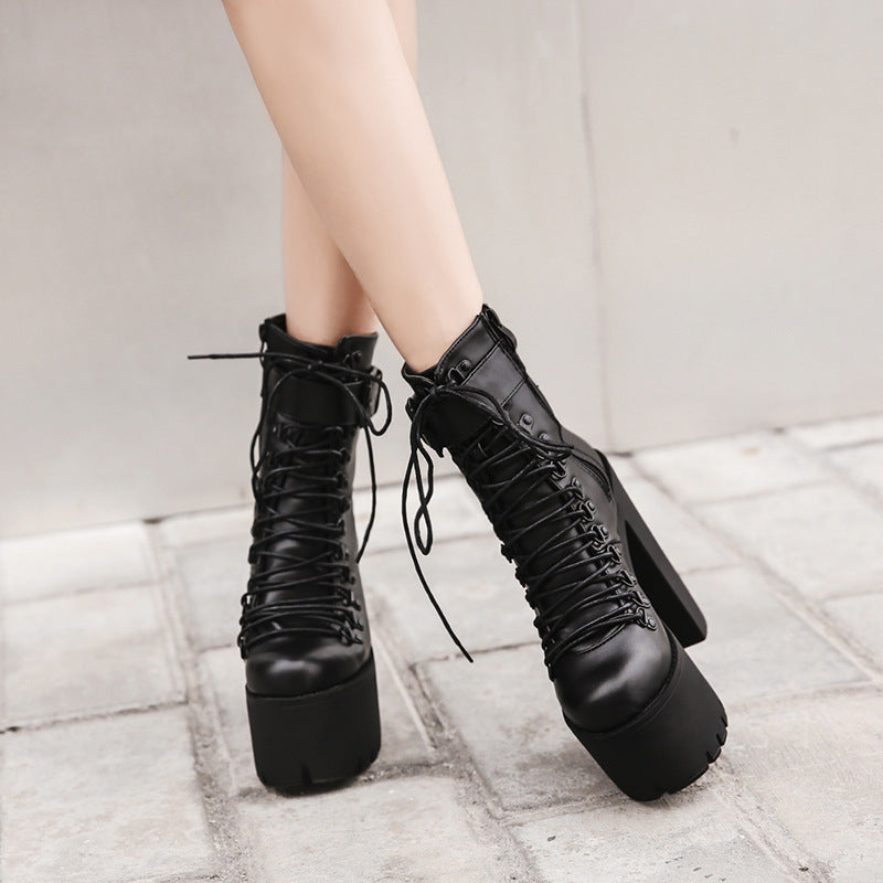 Alt Platform Combat Boots black