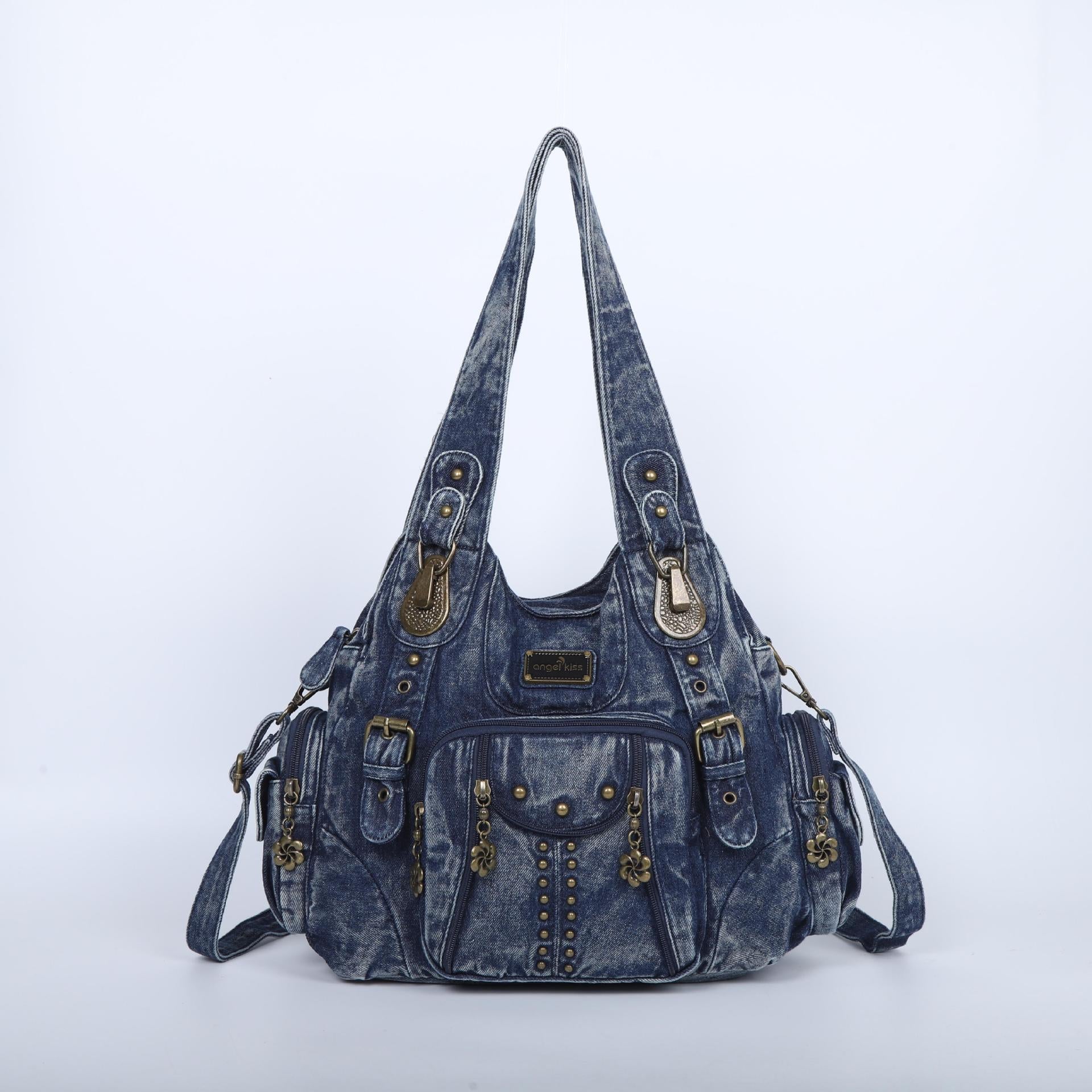 denim Alternative Goth Shoulder Bag Womens - Angel Kiss® 