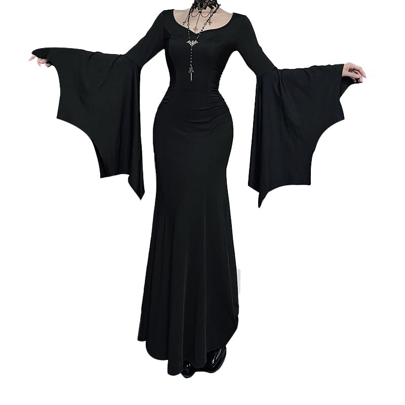 vamp Bat Sleeved Maxi Dress