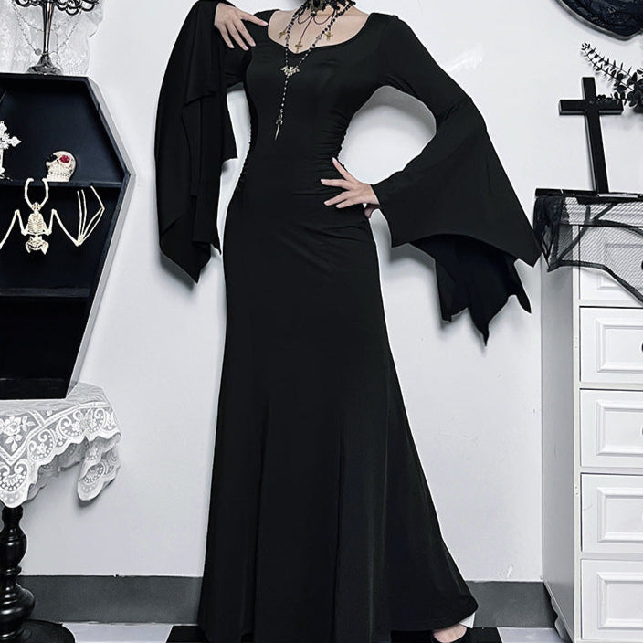 Bat Sleeved Maxi Dress long
